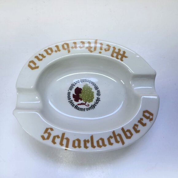 German Ashtray Vintage Scharlachberg Meisterbrand Cigar  Germany Brandy … - Picture 3 of 8